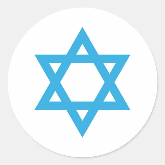 Adesivo Estrela de Davi Estrela Azul Israelense Dia da Ind (Frente)