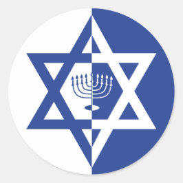 Adesivo Estrela de David & Chanukiah Hanukkah de férias az