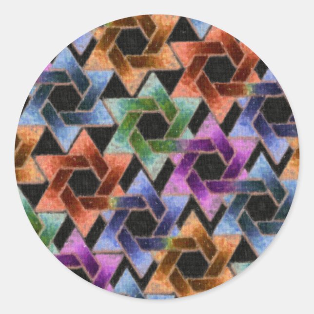 Adesivo Estrela de David Damask (Frente)