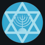 Adesivo Estrela de David Menorah<br><div class="desc">(vários produtos selecionados)Símbolos Hanukah</div>