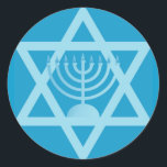 Adesivo Estrela de David Menorah<br><div class="desc">(vários produtos selecionados)Símbolos Hanukah</div>