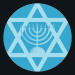 Adesivo Estrela de David Menorah<br><div class="desc">(vários produtos selecionados)Símbolos Hanukah</div>