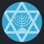 Adesivo Estrela de David Menorah<br><div class="desc">(vários produtos selecionados)Símbolos Hanukah</div>