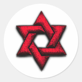 Adesivo Estrela de David Red