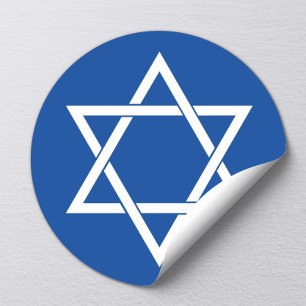 Adesivo Estrela de David Royal Blue Religião Símbolo