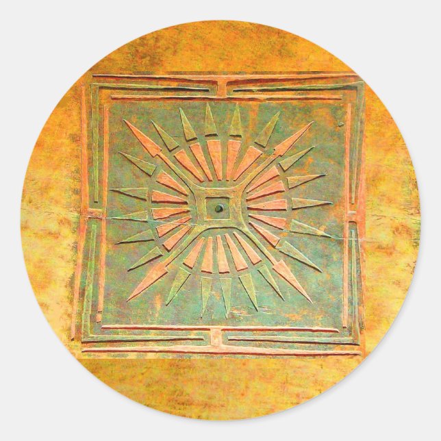 Adesivo ESTRELA DE MANHÃ,verde,amarelo-marrom (Frente)