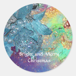 ADESIVO ESTRELA DE NATAL AZUL, FLORAL ELEGANTE EM ESPUMA