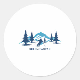 Adesivo Estrela de Neve de Esqui Illinois Resort de Esqui