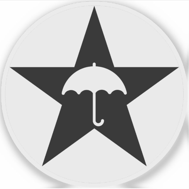 Adesivo Estrela de Pluviófilo v2 (preto) (Frente)