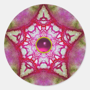 Adesivo ESTRELA DE TINTA VERMELHA abstrato COM FUCHSIA AME