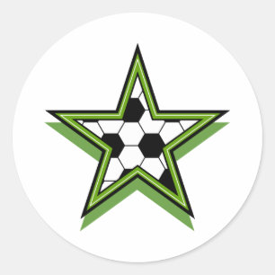 Adesivo estrela do futebol verde