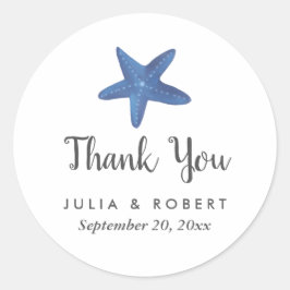 Adesivo Estrela do mar | Casamento Oceano Obrigado