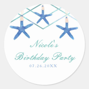 Adesivo Estrela-do-mar & Linhas Modernas Favor Personaliza