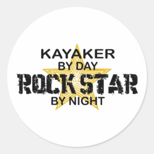 Adesivo Estrela do rock do Kayaker em a noite