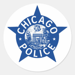 Adesivo ESTRELA do VINTAGE da polícia de Chicago