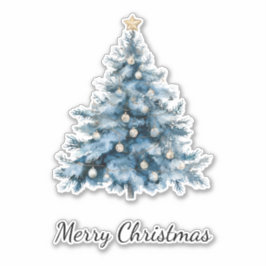 Adesivo Estrela Dourada da Árvore de Natal Azul
