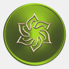 Adesivo Estrela Dourada do verde limão de David Envelope S