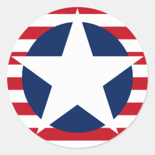 Adesivo Estrela e listras de bandeira americana