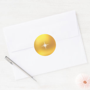 Adesivo Estrela Elegante em Dourado