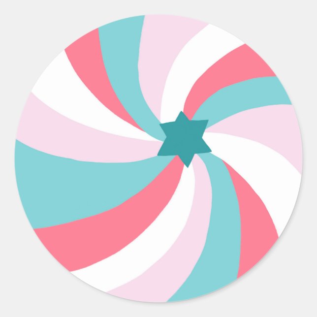 Adesivo Estrela giratória moderna do Bar David Mitzvah Per (Frente)