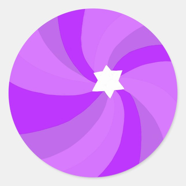 Adesivo Estrela giratória moderna do Bar David Mitzvah Per (Frente)