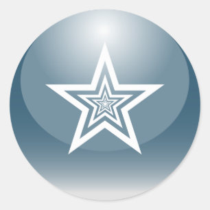 Adesivo Estrela lustrosa patriótica
