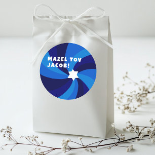 Adesivo Estrela Moderna de Davi com Redemoinho MAZEL TOV P