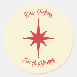 Adesivo Estrela Moderna do médio Retro Xmas Personalizada
