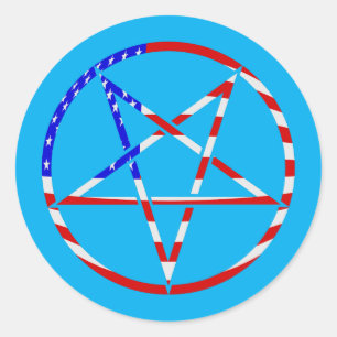Adesivo estrela pentagrama bandeira americana patriota