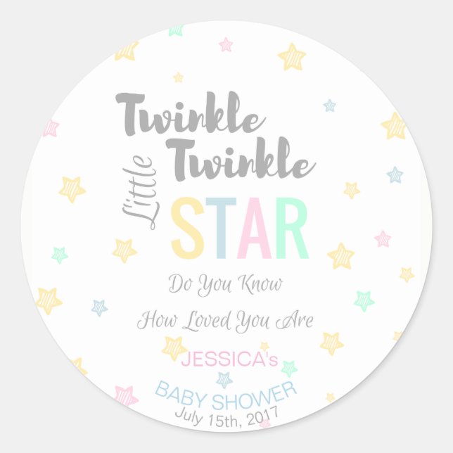Adesivo Estrela Pequena de Twinkle Personalizada - Adesiva (Frente)
