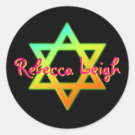 Adesivo Estrela Personalizada De David Bat Mitzvah Sticker