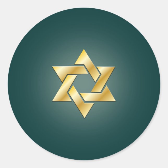 Adesivo Estrela PixDezines de fundo david/faux gold/DIY (Frente)