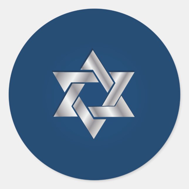 Adesivo Estrela PixDezines de fundo david/faux silve/DIY (Frente)