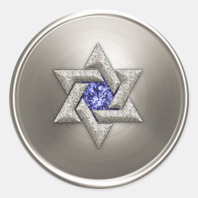 Adesivo Estrela Prateada de David Blue Gem (Frente)
