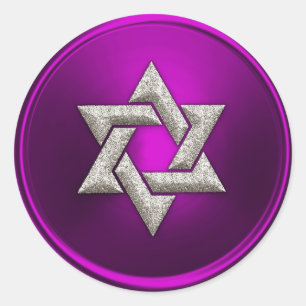 Adesivo Estrela Prateada Rosa de Framboesa de David Envelo