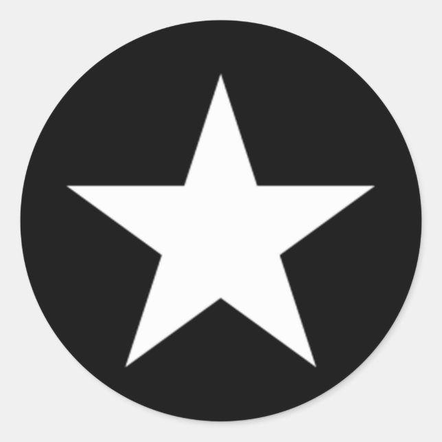 Adesivo Estrela Preta e Branca (Frente)
