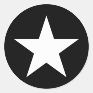 Adesivo Estrela Preta e Branca