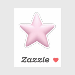 Adesivo Estrela Rosa Emoji - Arte de Ícones e Brilhos