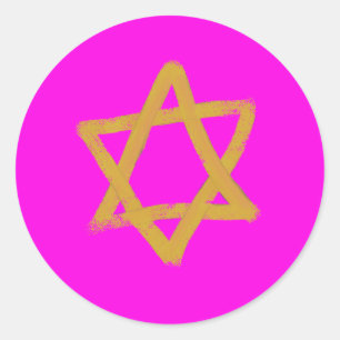 Adesivo Estrela Rosa Quente de David Stickers