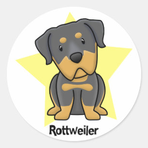 Adesivo Estrela Rottweiler de Kawaii