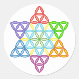 Adesivo Estrela Sagrada - Estrela Da Vida, 02/3D-CF.