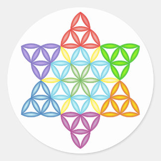 Adesivo Estrela Sagrada - Estrela Da Vida, 02/3D-CF.