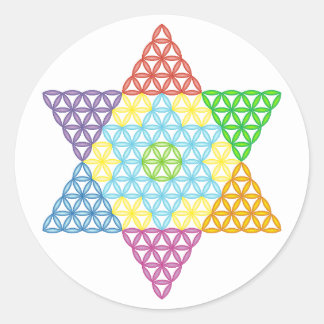 Adesivo Estrela Sagrada - Estrela Da Vida, 04/3D-CF.