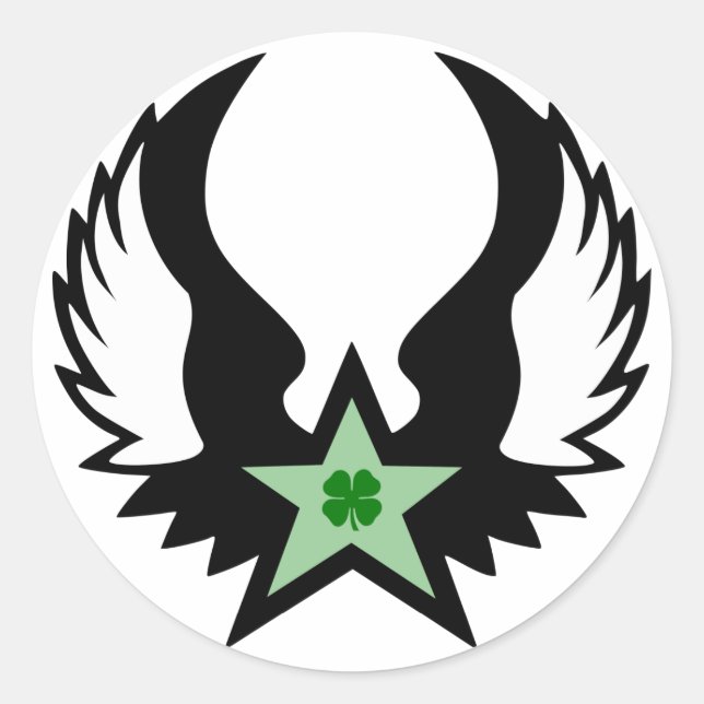 Adesivo estrela shamrock (Frente)