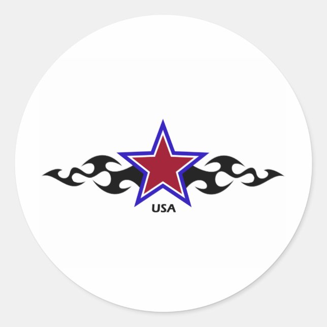 Adesivo Estrela Tribal Americana (Frente)