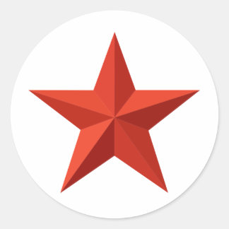 Adesivo Estrela vermelha de origami