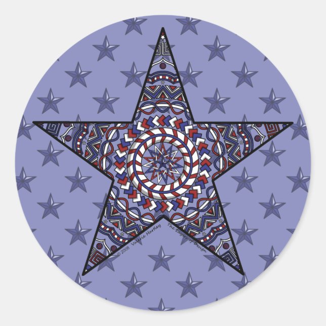 Adesivo Estrelado de Independência (Frente)