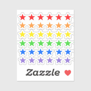 Adesivo Estrelas arco-íris