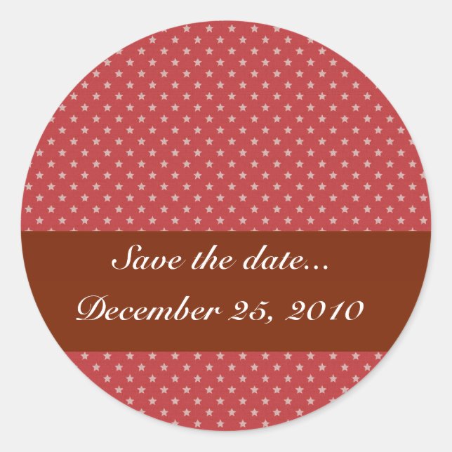 Adesivo Estrelas brancas atrativas na superfície vermelha  (Frente)