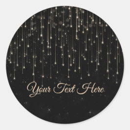 Adesivo Estrelas Cadentes Brilhantes Festa de Noivado Pret